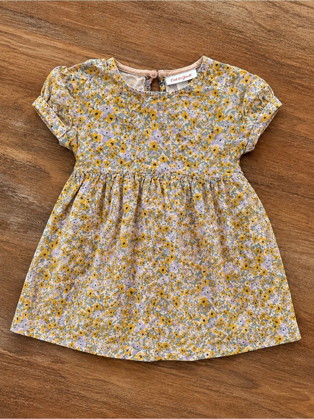 Cat & Jack Baby Girl 18M Floral Short Sleeve Cotton Dress